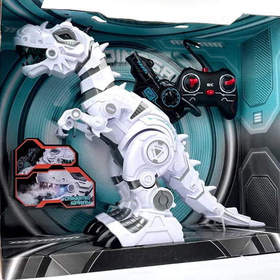 Robot Dinosaure Télécommandé (RC) avec Effet Fumée, Sons et Lumières LED – Jouet Interactif Rechargeable