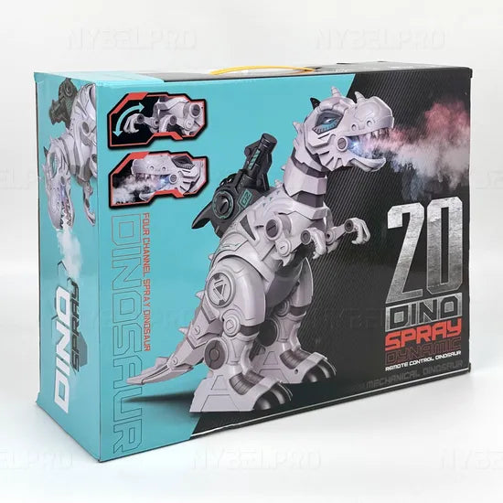 Robot Dinosaure Télécommandé (RC) avec Effet Fumée, Sons et Lumières LED – Jouet Interactif Rechargeable