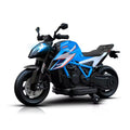 Moto Électrique KTM Sport licencié 12V avec LED, Musique et Roulettes Stabilatrices - Bleu