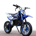 Moto Cross Électrique Enfant 36V – Dirt Bike N°87 avec Frein à Disque - Bleu