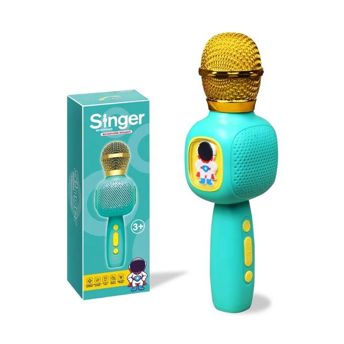 Microphone Sans Fil Enfant – Bluetooth, Carte TF & LED (23 cm)