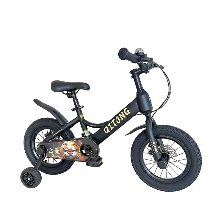 Vélo Enfant 16 Pouces QITONG  – Freins à Disques & Design Tigre - Noire