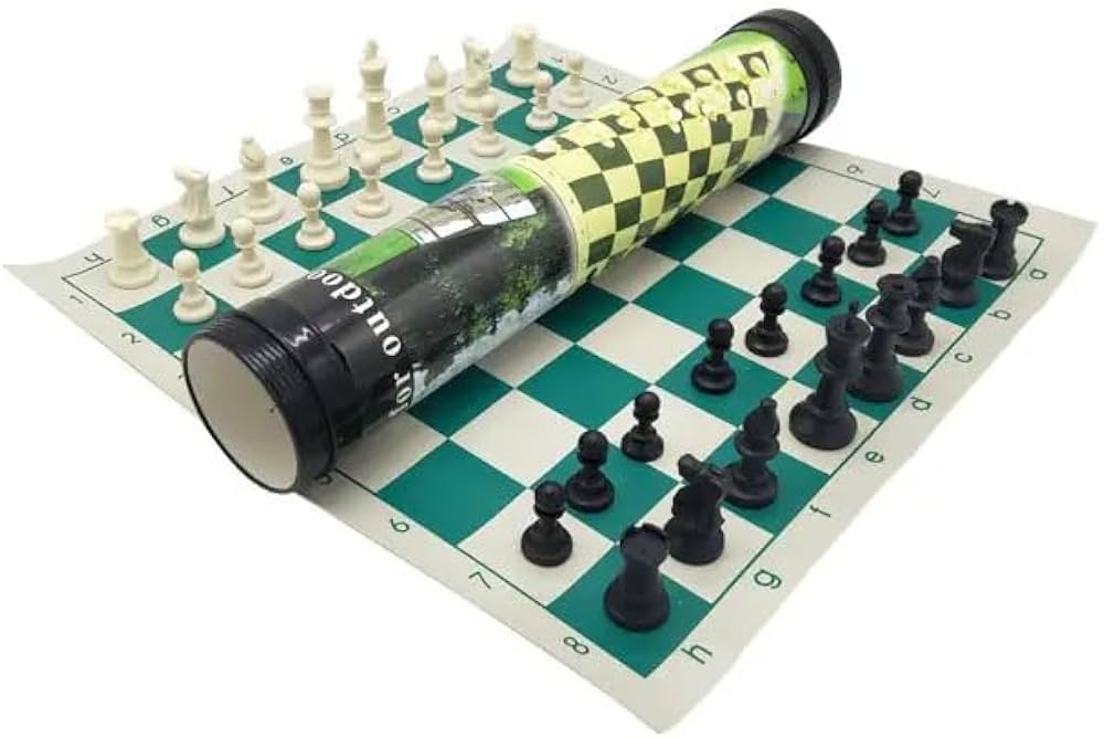 Tapis d'Échecs Enroulable Grand Format avec Tube