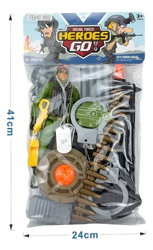 Set Militaire Heroes Go avec Accessoires
