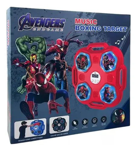 une machine cible de boxe musicale intelligente sur le thème des Avengers avec connectivité Bluetooth