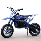 Moto Cross Électrique Enfant 36V – Dirt Bike N°87 avec Frein à Disque - Bleu