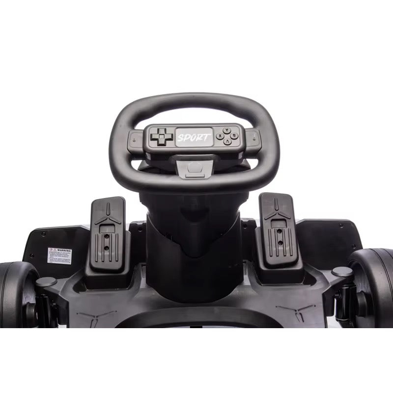 Kart Électrique Enfant 24V – Karting Sport avec Aileron - Turquoise