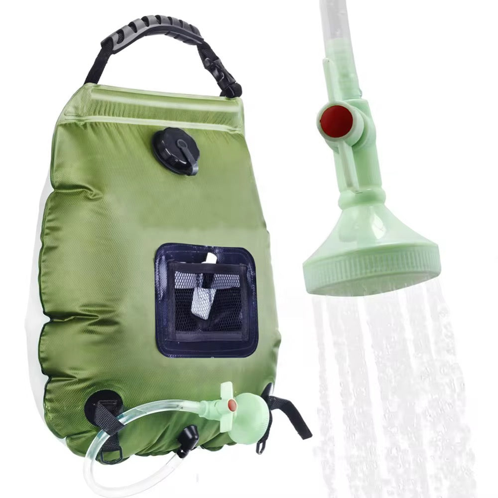 Douche Solaire Portable 20L – Sac de Douche Camping avec Pommeau & Tuyau