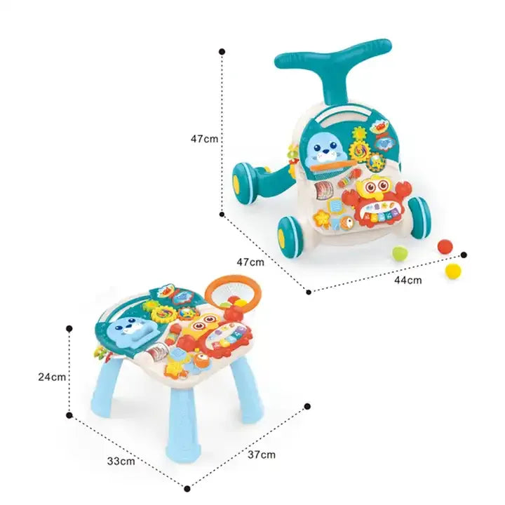 Huanger 2-in-1 Baby Walker and Activity Table