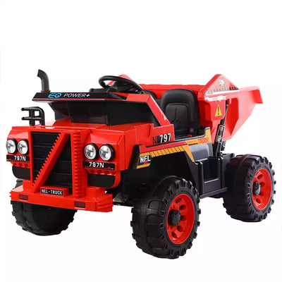 Le Camion Conteneur Électrique 12V pour enfants - Rouge