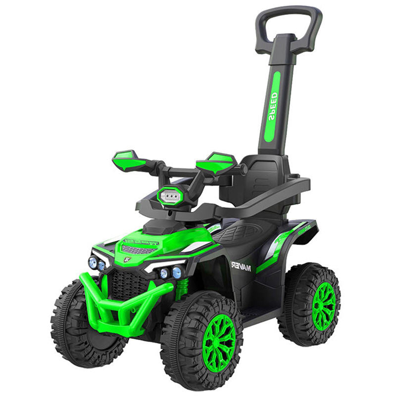 Voiture Porteur Électrique 4 Roues avec Poignée Parentale – Bébé 1 à 4 Ans – EVA – Magijouets