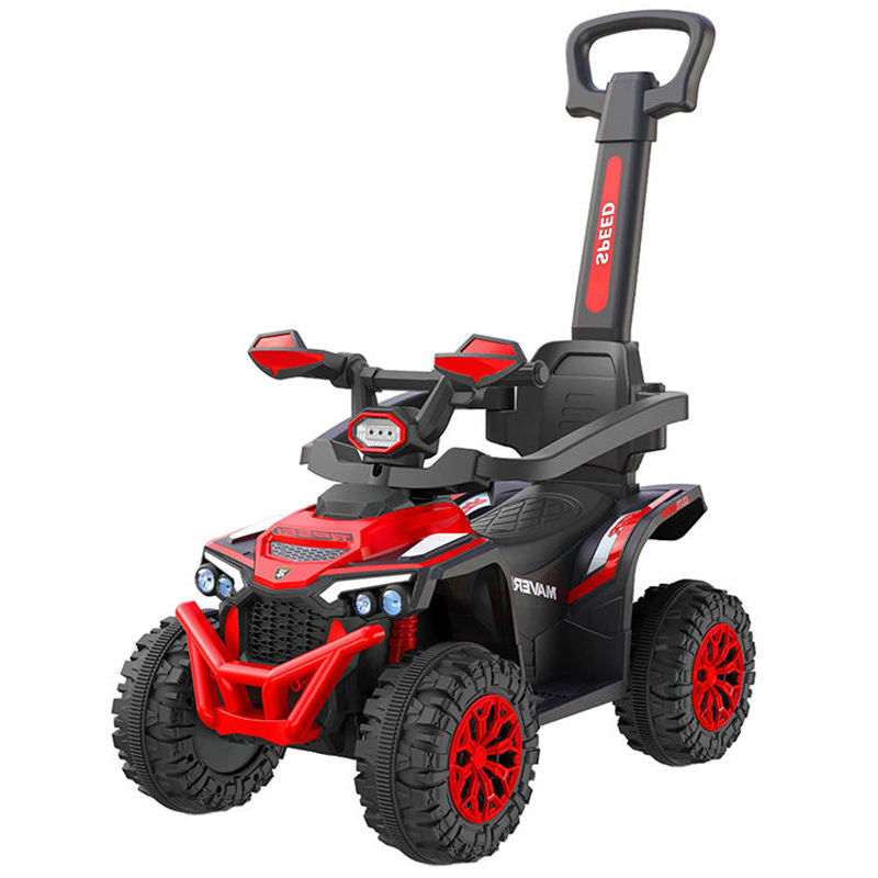 Voiture Porteur Électrique 4 Roues avec Poignée Parentale – Bébé 1 à 4 Ans – EVA – Magijouets