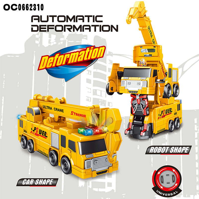 Camion Grue Transformable en Robot – Déformation Automatique dès 3 Ans