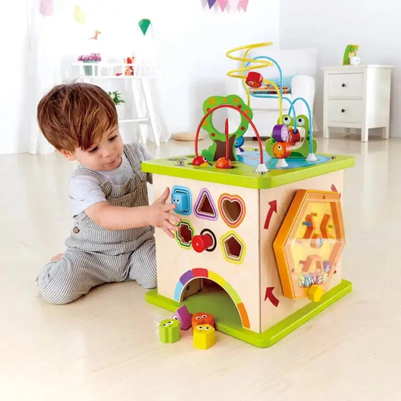 Cube d’Activités en Bois Hape – Animaux de la Ferme