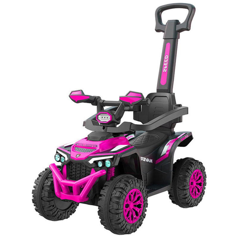 Voiture Porteur Électrique 4 Roues avec Poignée Parentale – Bébé 1 à 4 Ans – EVA – Magijouets