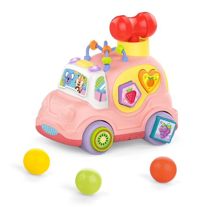 Huanger Musical Sorting Truck in pink