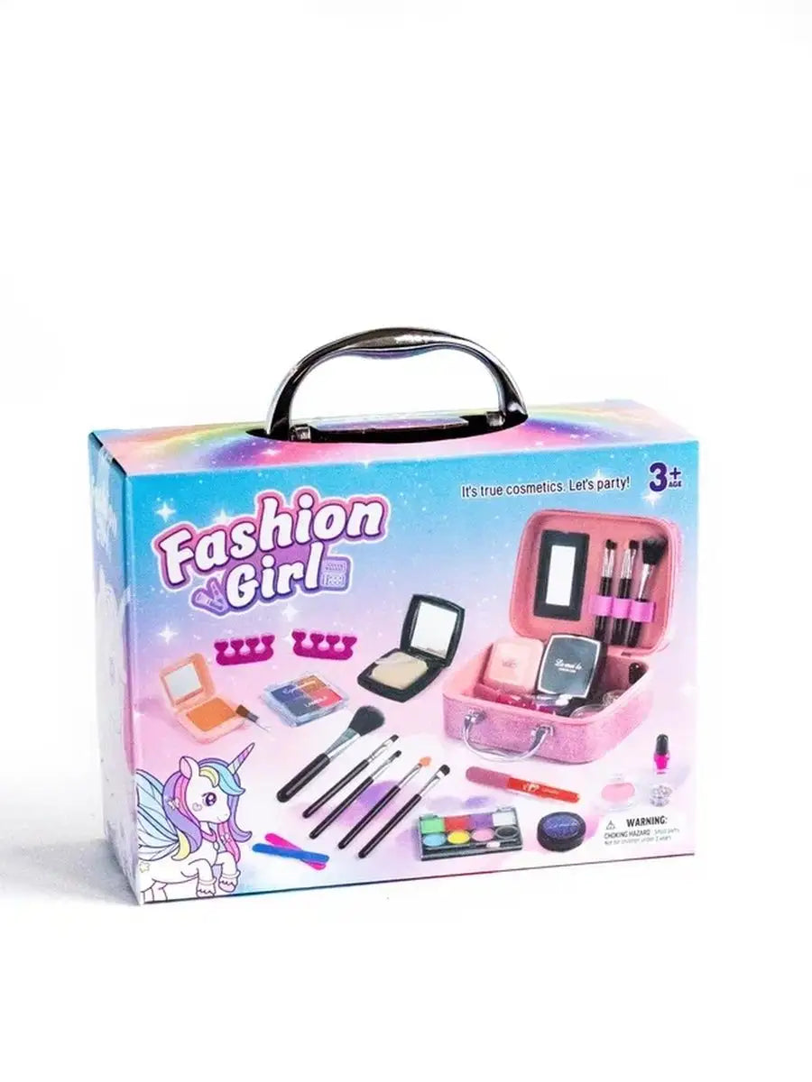 Mallette Maquillage Enfant Licorne – Kit Beauté Complet avec Vernis, Ombres et Pinceaux (Miroir Inclus)