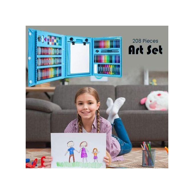 Valise d'Artiste "Super Mega Art Set" 208 Pièces – L'Atelier de Créativité Complet pour Enfant