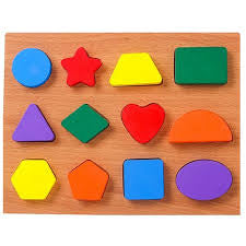 Puzzle en Bois 12 Formes Géométriques