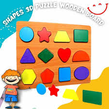 Puzzle en Bois 12 Formes Géométriques