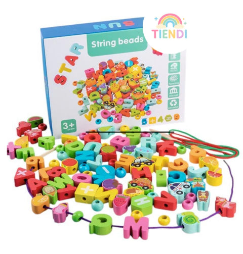 Perles à Enfiler Alphabet & Formes dès 3 Ans