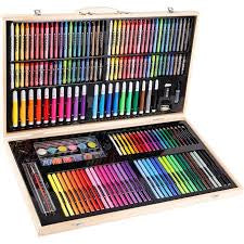 Mallette de Coloriage en Bois 180 Pièces – Coffret Artistique
