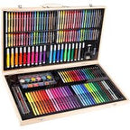 Mallette de Coloriage en Bois 180 Pièces – Coffret Artistique