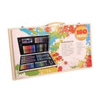 Mallette de Coloriage en Bois 180 Pièces – Coffret Artistique