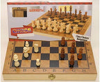 Jeu d'Échecs en Bois 3 en 1 – Échecs, Dames et Backgammon