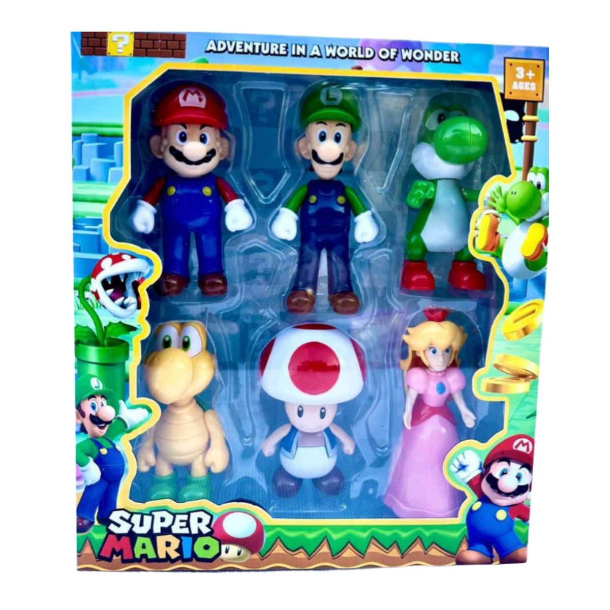 Coffret 6 Figurines Thème Super Mario – Set A