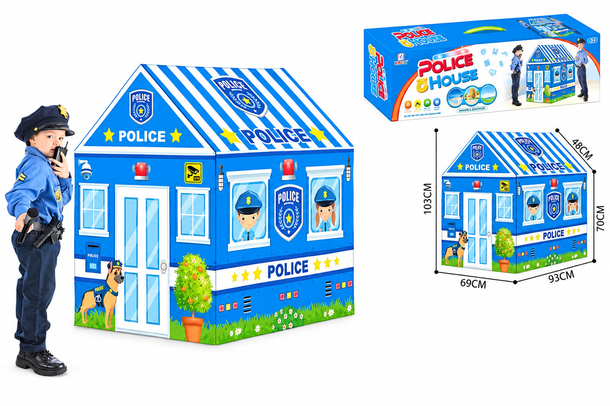 Tente de Jeu Maison de Police avec 50 Balles pour Enfant