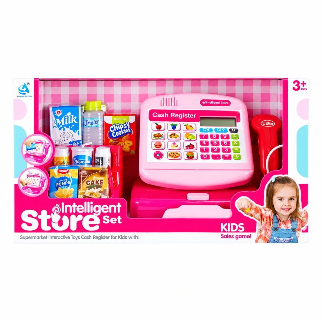 Caisse Enregistreuse Enfant Rouge avec Accessoires – Jeu de Marchande
