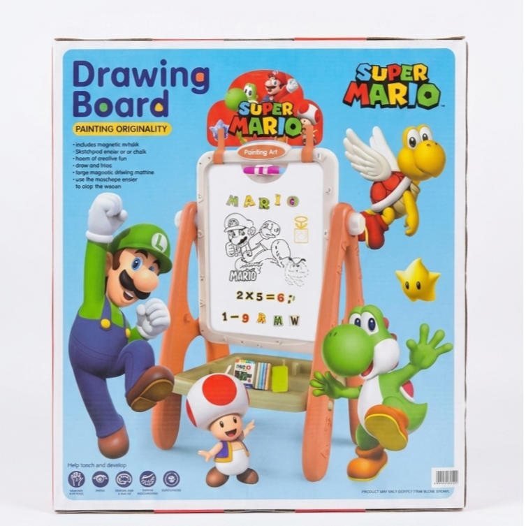 Tableau Magnétique Enfant Super Mario – Chevalet avec Lettres