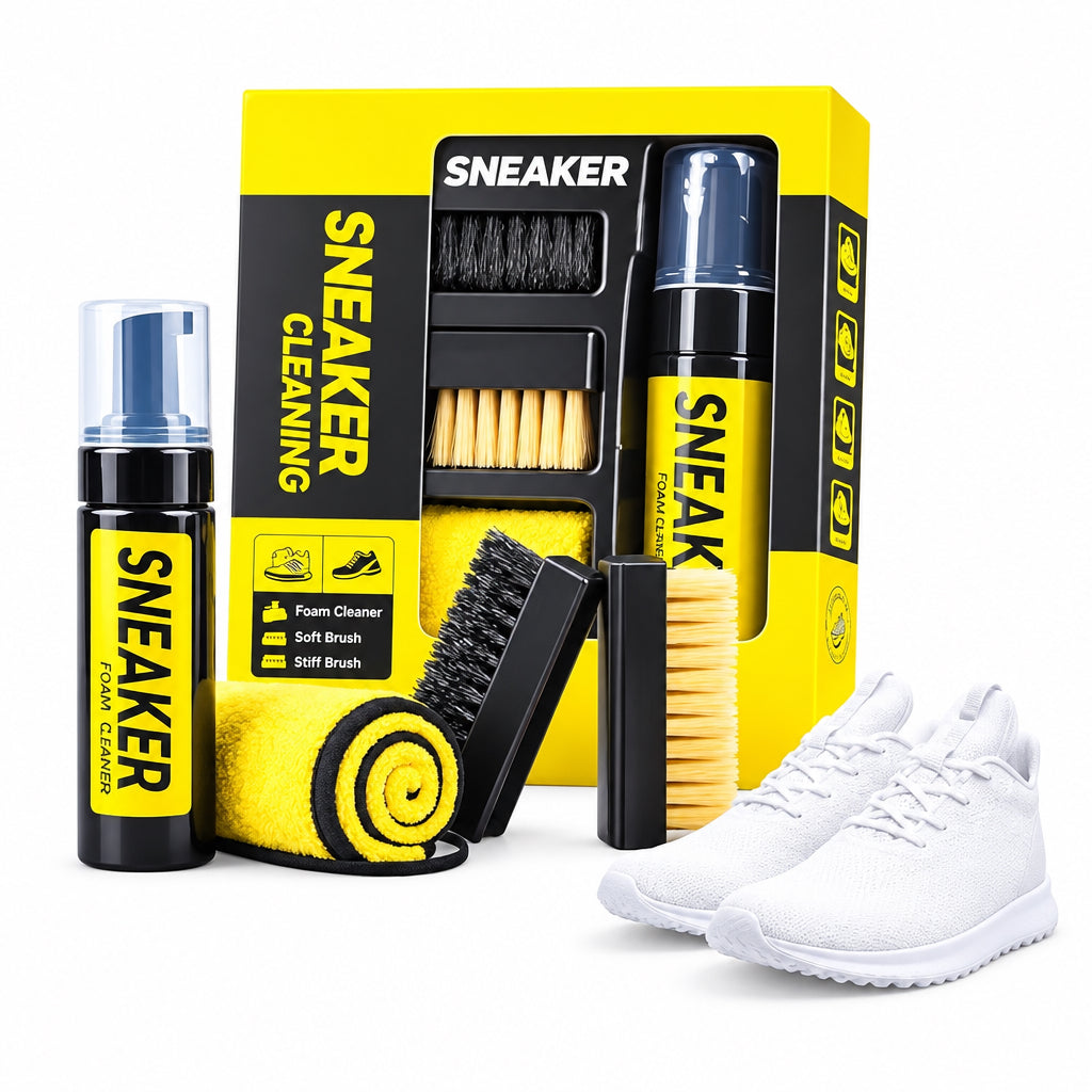 Kit de Nettoyage Baskets – Spray, 2 Brosses et Microfibre