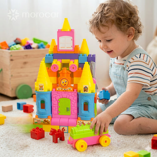 Blocs de Construction Château 86 Pièces en Sac à Dos dès 3 Ans