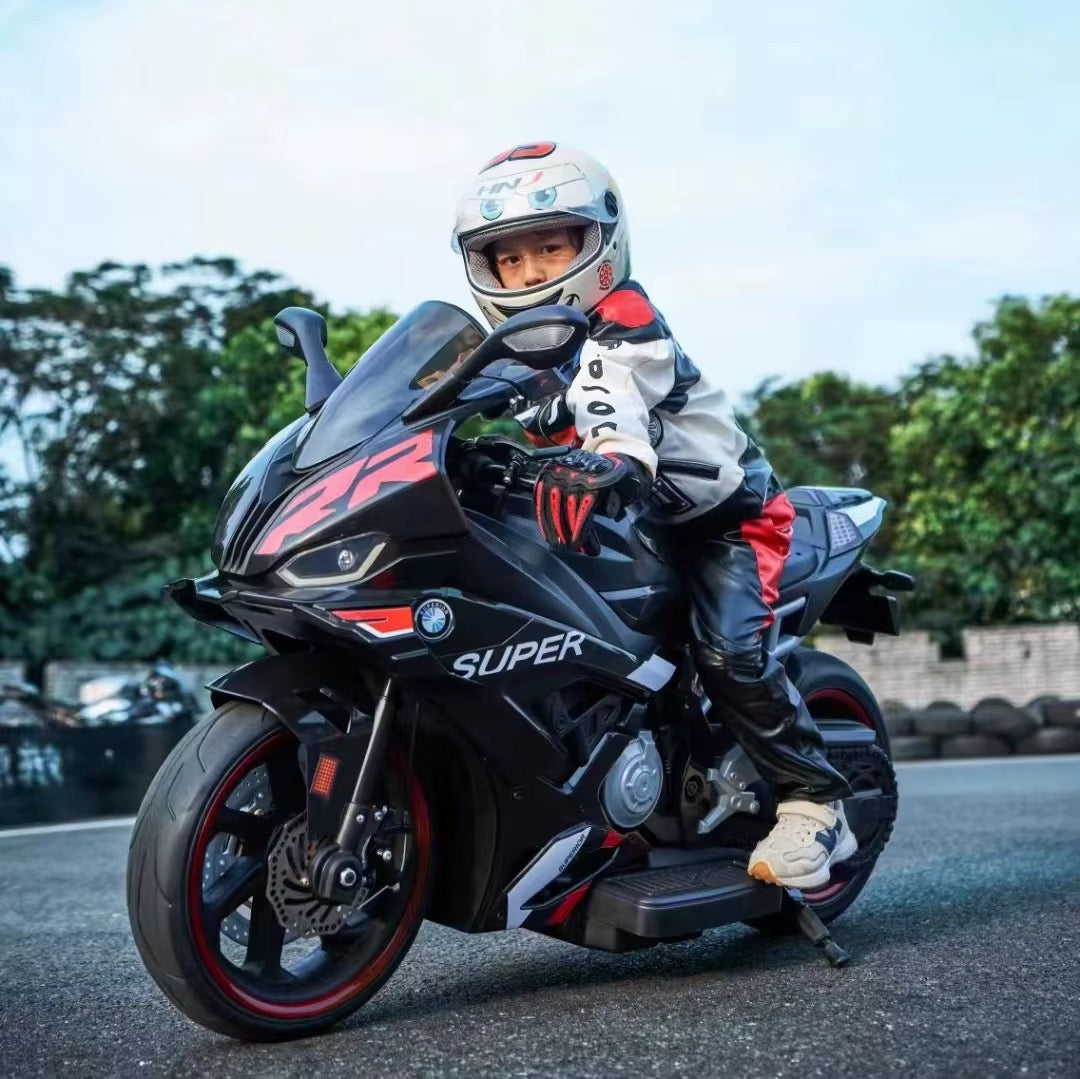 Moto Électrique Sportive S1000rr pour Enfant – 2 Places, 12V - Noire