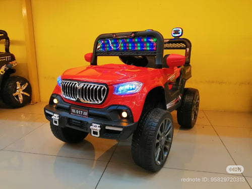 BM Électrique Enfant 1 Place avec LED et Grandes Roues – De 2 à 5 Ans - Rouge