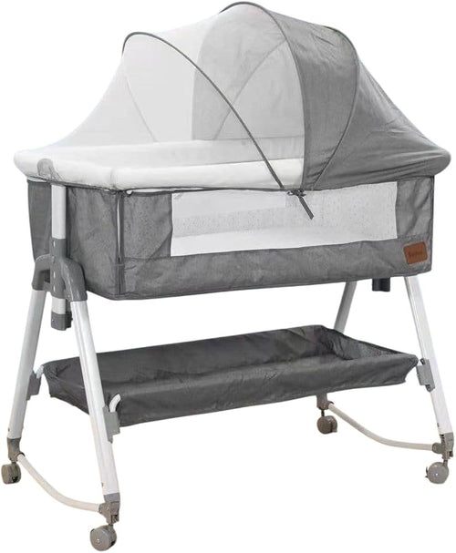 Berceau Cododo KDDYV Next to Me 3 en 1 – Hauteur Réglable, Moustiquaire