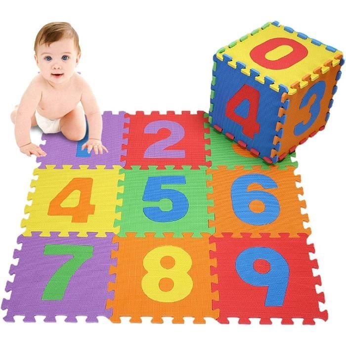 Tapis mousse chiffres – 10 dalles 30cm/dalle