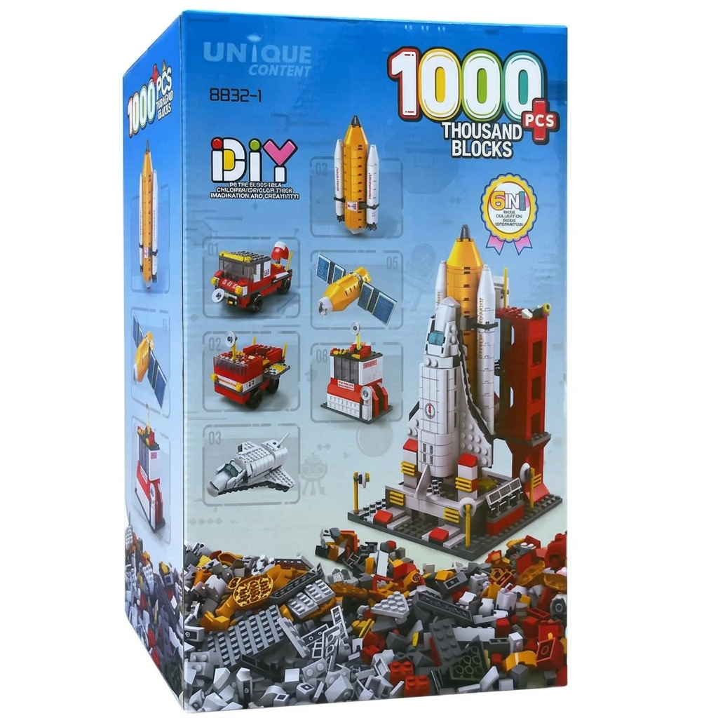 Jeu de Construction 1000 Pièces 6 en 1 – Navette Spatiale dès 6 Ans