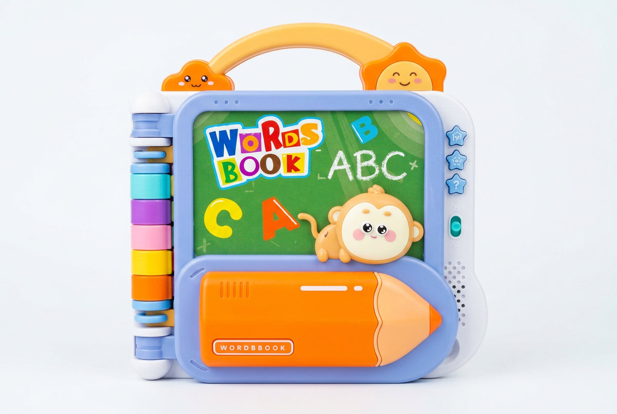 Livre Éducatif Interactif Words Book Bleu – Touch & Teach dès 12 Mois