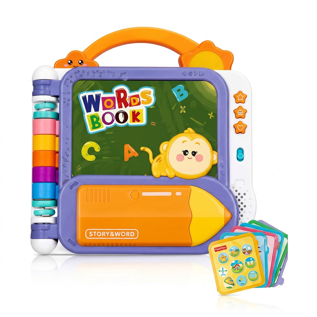Livre Éducatif Interactif Words Book Bleu – Touch & Teach dès 12 Mois
