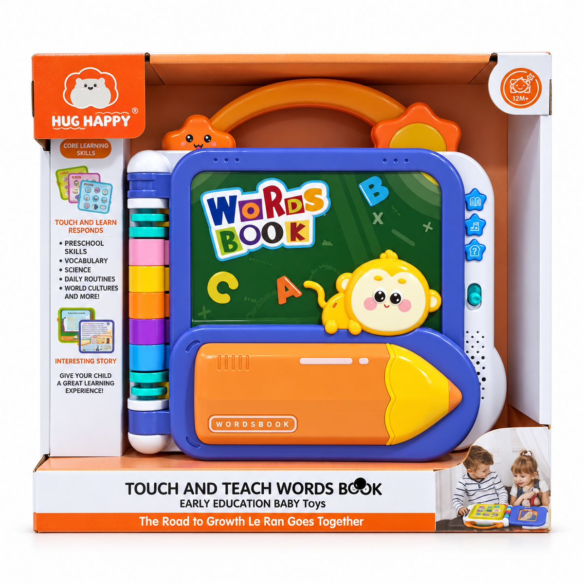 Livre Éducatif Interactif Words Book Bleu – Touch & Teach dès 12 Mois