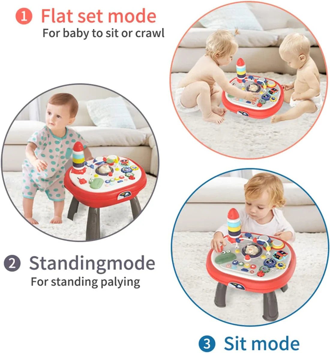 Table d’Activités Éducative pour Bébé – Sons & Lumières - Huanger