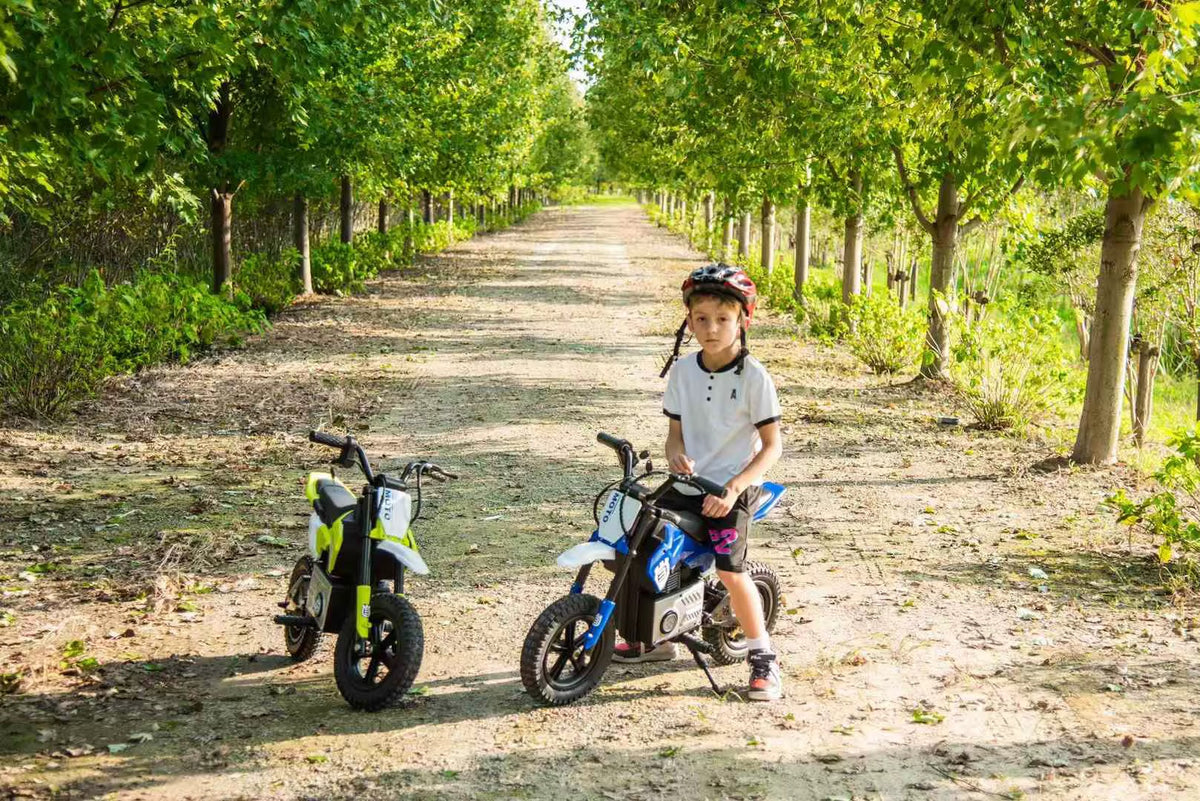 Moto Cross Électrique Enfant 24V – Style Tout-Terrain - Bleu