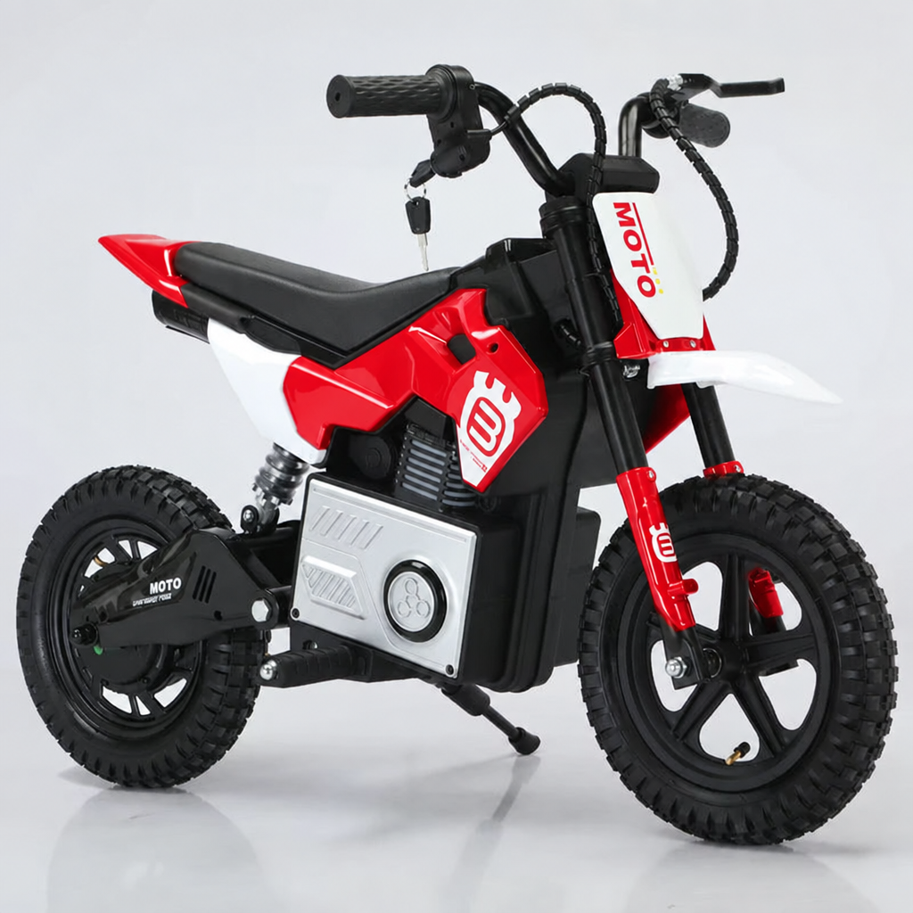 Moto Cross Électrique Enfant 24V – Style Tout-Terrain - Rouge
