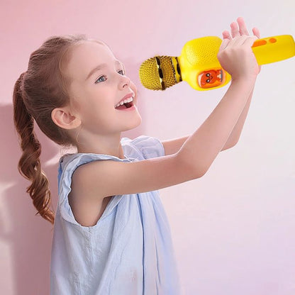 Microphone Sans Fil Enfant – Bluetooth, Carte TF & LED (23 cm)