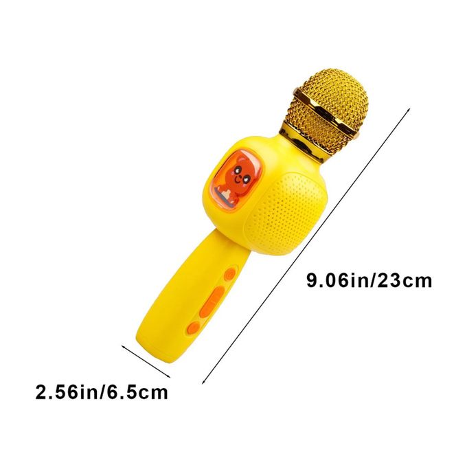 Microphone Sans Fil Enfant – Bluetooth, Carte TF & LED (23 cm)