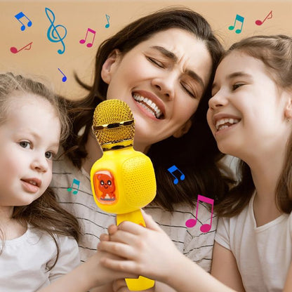 Microphone Sans Fil Enfant – Bluetooth, Carte TF & LED (23 cm)