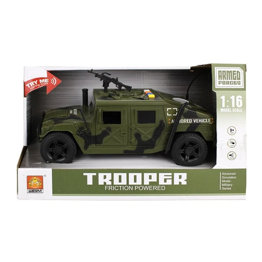 Véhicule Militaire à Friction – Lumières & Sons